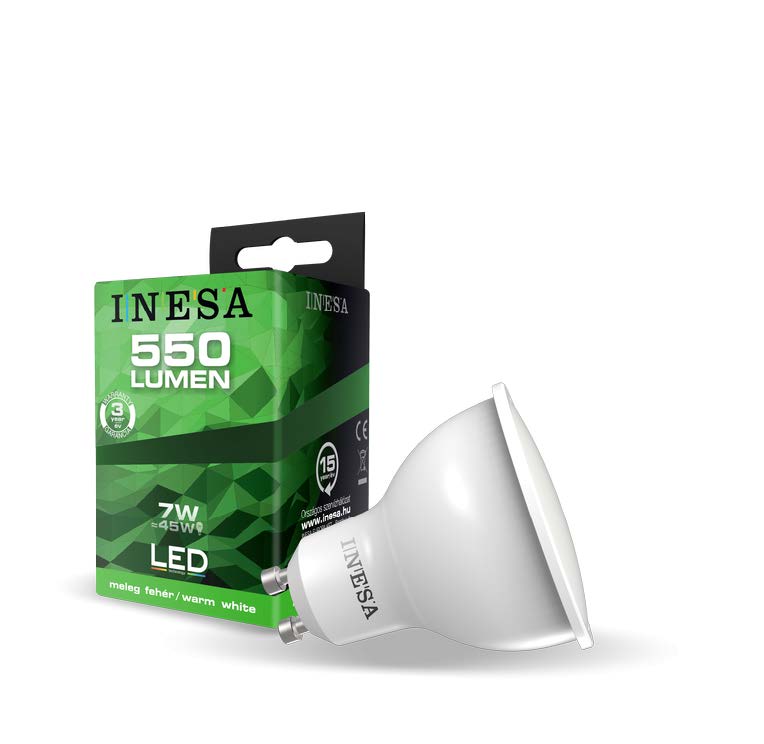 Слика од продуктот INESA LED Spot 7W 550lm 3000K 105° GU10